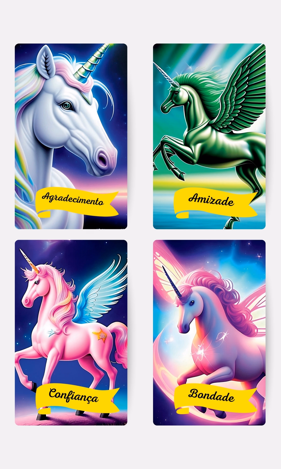 O Oráculo Encantado dos Unicórnios - Cartas e livreto - 2
