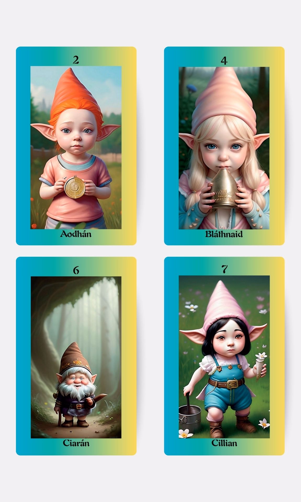 O oráculo Mágico dos Gnomos - Cartas e livreto - 2