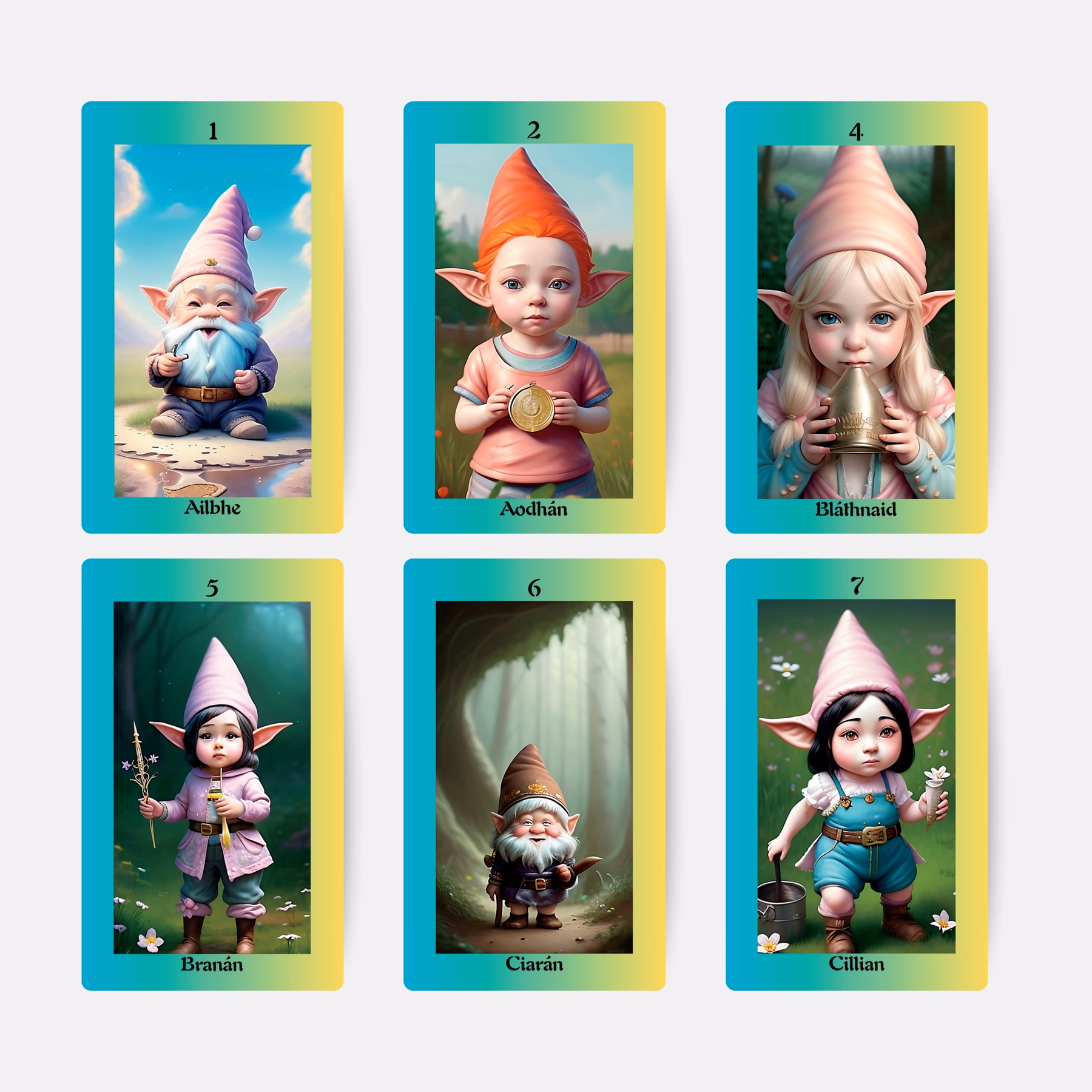 O oráculo Mágico dos Gnomos - Cartas e livreto