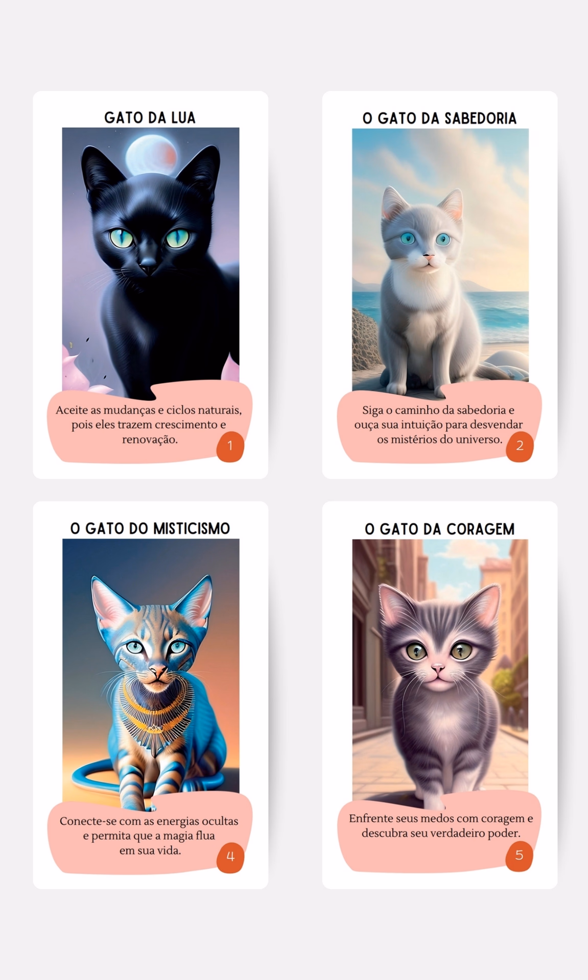 O oráculo Místico dos Gatos - Cartas e livreto - 2