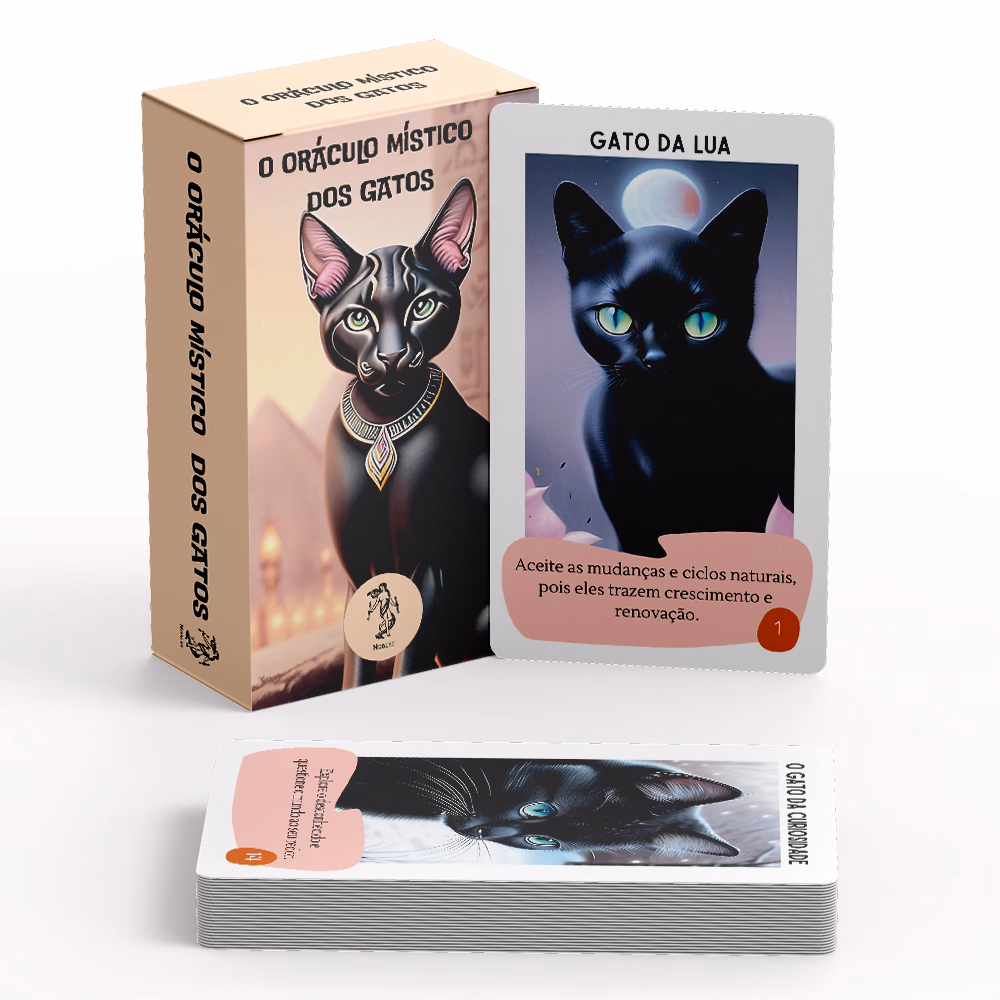 O oráculo Místico dos Gatos - Cartas e livreto